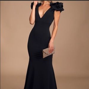 Lulus ruffled mermaid maxi dress